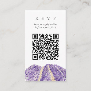 QR Code Online Lavender Fields Website RSVP Enclosure Card