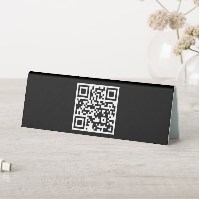 QR Code Only 6"x2" Table Tent Sign (In SItu (Table))