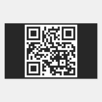 QR Code Only Rectangle Sticker