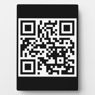 QR Code Only Rectangle Tabletop Plaque with Easel