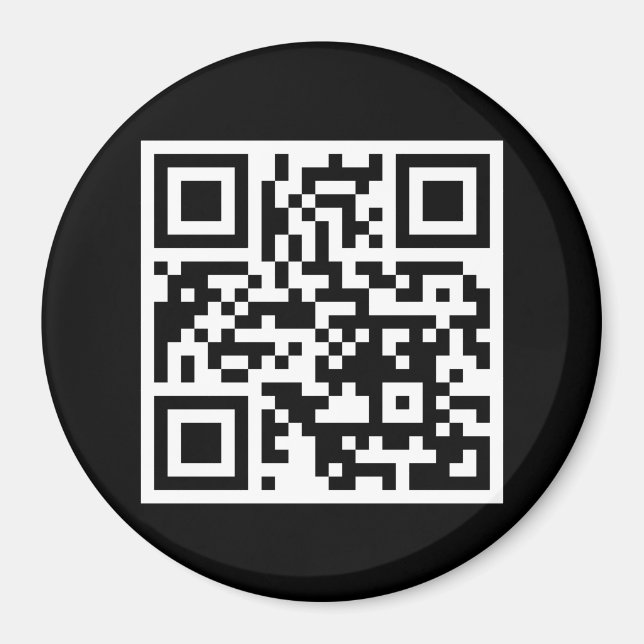 QR Code Only Round Magnet (Front)