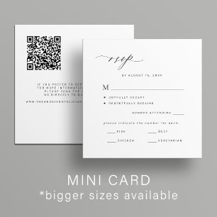 QR code or classic response wedding RSVP Card
