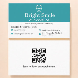 QR Code Orthodontist Office  Business Card