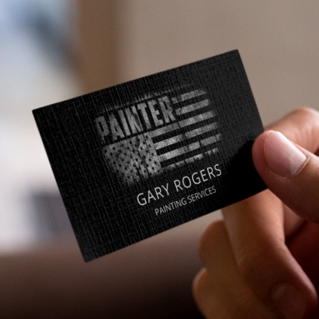 QR Code Painter American Flag Business Card (Creator Uploaded)