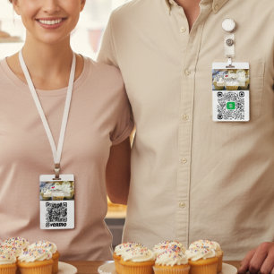 QR Code Payment Process ID Badge