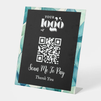 QR Code Payment Scan Pedestal Sign