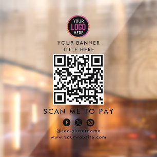QR Code Payment Scan to Pay Business Logo