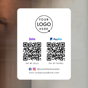 QR Code Payment Zelle Paypal Scan to Pay Logo