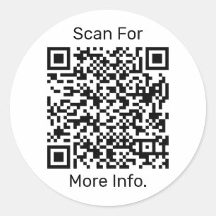 QR Code Personalised Classic Round Sticker