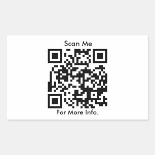QR Code personalised Rectangular Sticker
