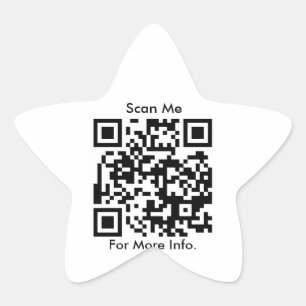 QR Code personalised Star Sticker