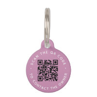 QR code Pet ID Tag Collars Dogs & Cat Round Tag