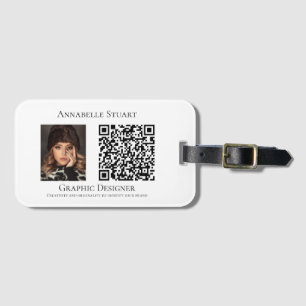 QR code Photo Business Company Luggage Tag
