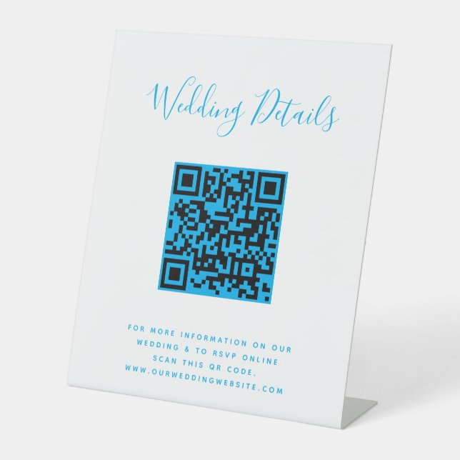QR Code Photo RSVP  Pedestal Sign (Front)
