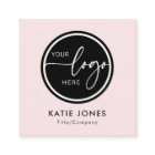 QR Code Pink White Custom Logo Connect with Us
