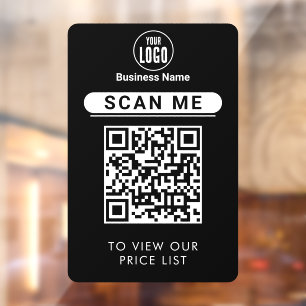 QR Code Price List   Business Logo Contactless