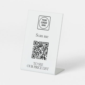 QR Code Price List | Custom Contactless Business Pedestal Sign