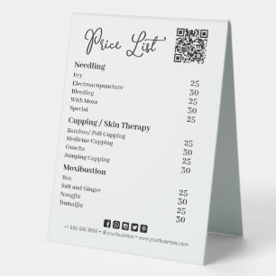 QR Code Price List Modern