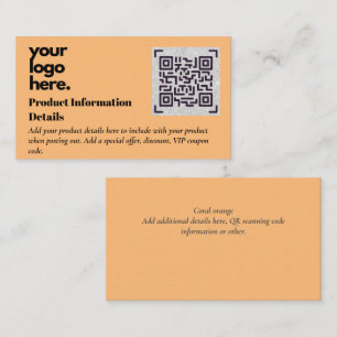 QR Code Product Packaging Warranty Details Coupon Enclosure Card