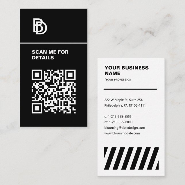 QR code - Professional Business Card  (Front/Back)