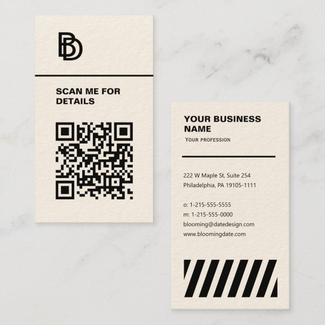 QR code - Professional Business Card  (Front/Back)