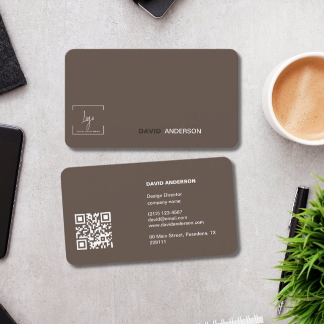 Qr Code Professional Business logo Modern Stylish Business Card (Creator Uploaded)