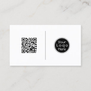 QR code, professional minimalist social media Busi Business Card