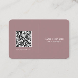 QR code professional minimalist social media clean Business Card