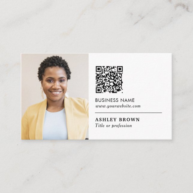 QR code professional networking real estate agent  Business Card (Front)
