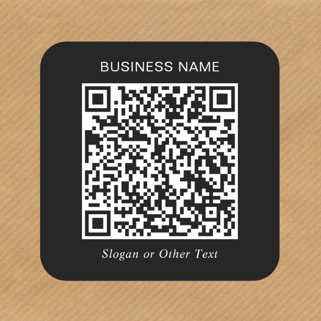 QR Code Promotional Black Square Sticker (Creator Uploaded)