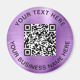 QR Code Promotional Purple Magnet