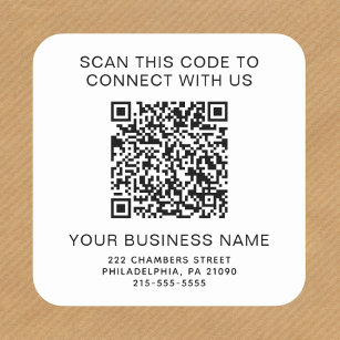 QR Code Promotional Square Sticker