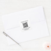 QR Code Promotional Square Sticker (Envelope)