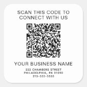 QR Code Promotional Square Sticker (Front)