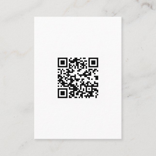 QR Code, Quick Response Code, Black and White Business Card (Front)