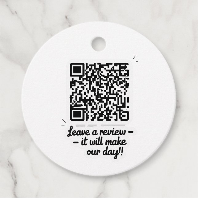 QR Code Review Gift Tag (Front)