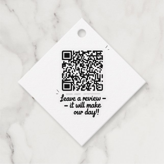 QR Code Review Gift Tag (Front)