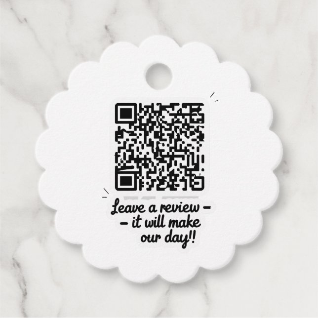 QR Code Review Gift Tag (Front)