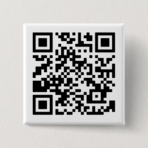 Qr Code RickRoll Gif 15 Cm Square Badge