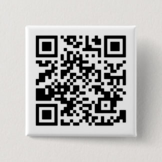 Qr Code RickRoll Gif 15 Cm Square Badge
