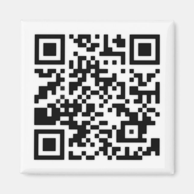 Qr Code RickRoll Gif Magnet (Front)
