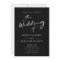 QR Code RSVP Calligraphy Black and White Wedding I