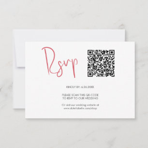 QR code RSVP Cards Red