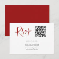 QR code RSVP Cards Red