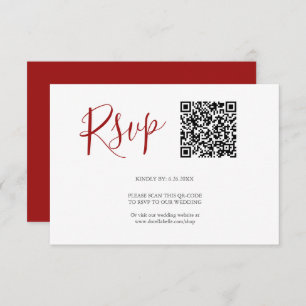 QR code RSVP Cards Red