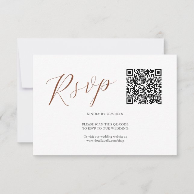 QR code RSVP Cards Simple (Front)