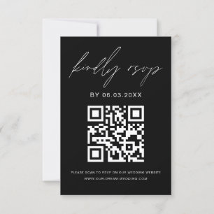 QR Code RSVP Minimalist Wedding Website Elegant