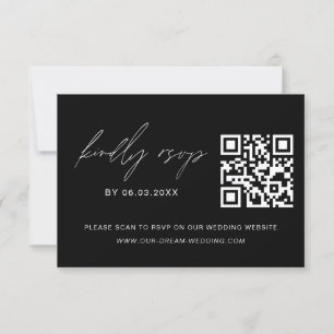 QR Code RSVP Minimalist Wedding Website Elegant