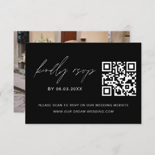 QR Code RSVP Photo Minimalist Wedding Website