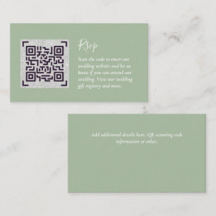 QR CODE RSVP Wedding Details Accommodation Gifts Enclosure Card